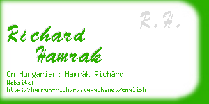 richard hamrak business card